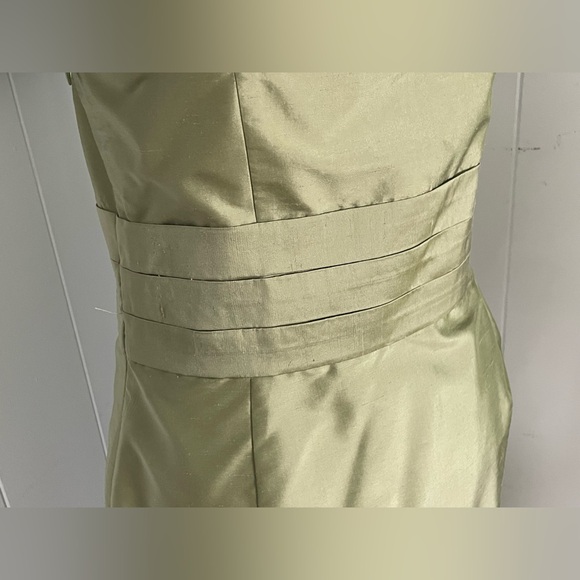 Ann Taylor Silk Fully Lined Strapless Celery Green Cocktail Dress Size 10 - Picture 5 of 13
